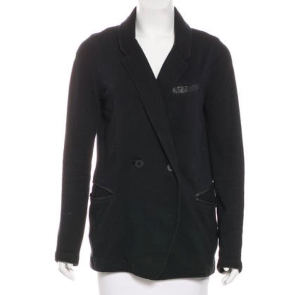 T BY ALEXANDER WANG NOTCH-LAPEL LONG SLEEVE BLAZER